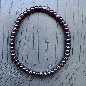 Purple Garnet bracelet  5mm 6.5’